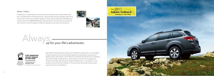 Greatest Subaru Subaru Outback Brochure