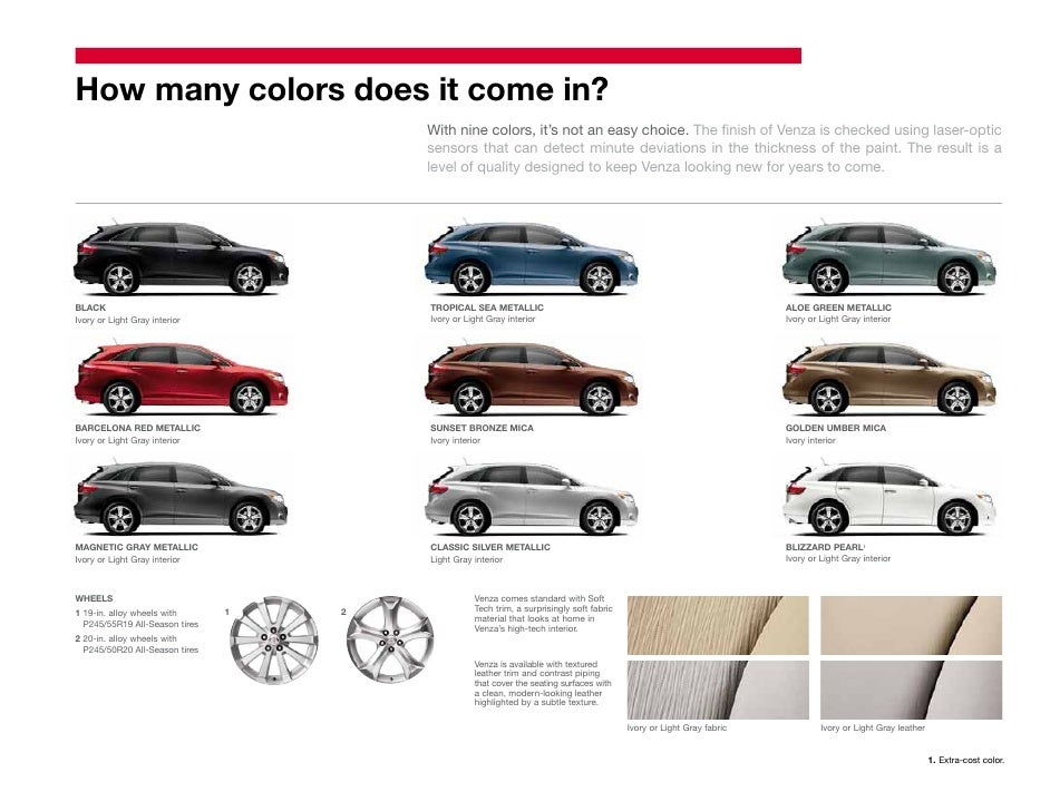 Toyota Colors Gallery