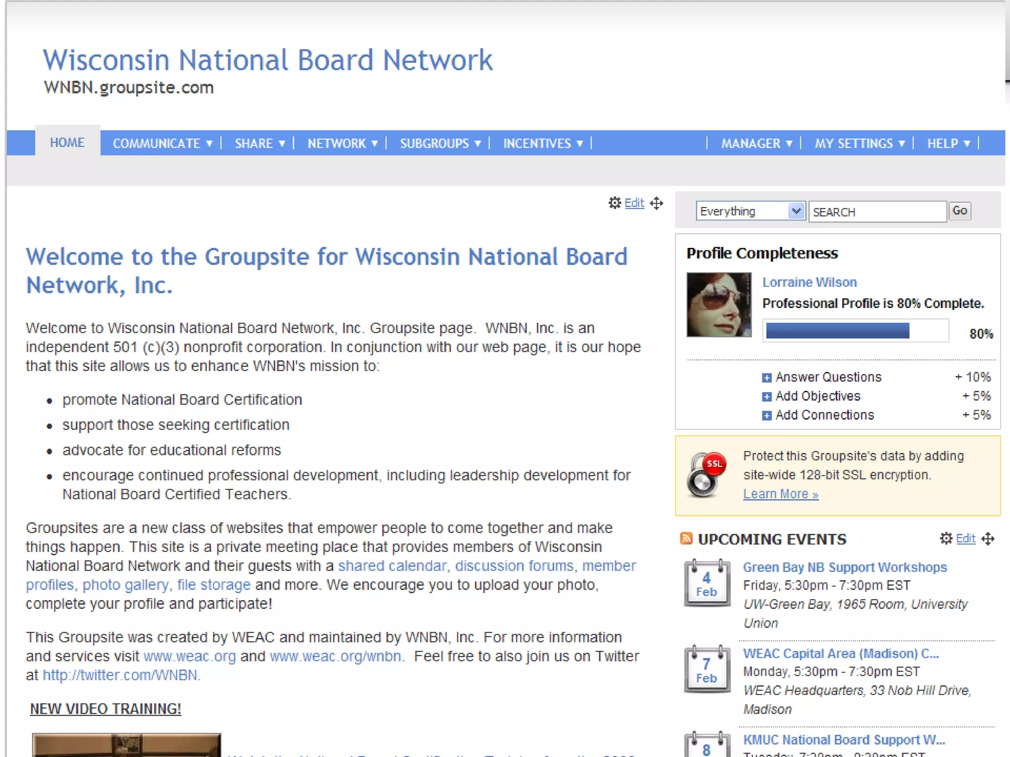 • Wisconsin National Board Network
 