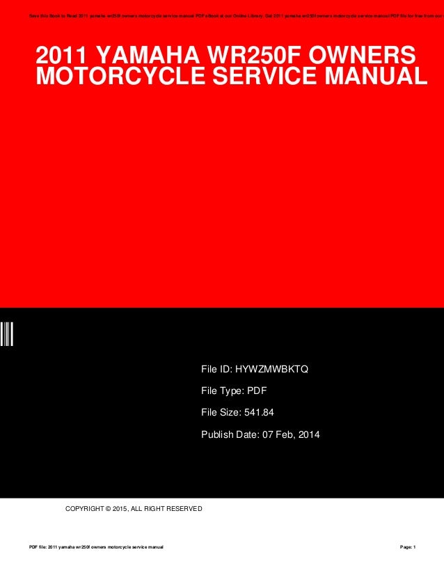 wr250f service manual pdf 2001 yamaha wr250f(n) service repair manual download | pdf flipbook.
