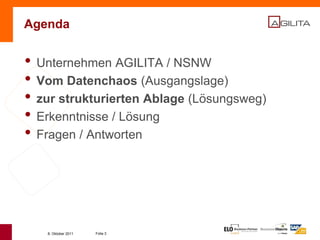 AgendaUnternehmen AGILITA / NSNW