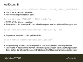 Auflösung Ifunctionxy() {Sinnvolle Namen für Methoden und Klassen vergeben