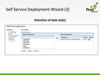 Self Service Deployment Wizard (3)

               Selection of data set(s)
 