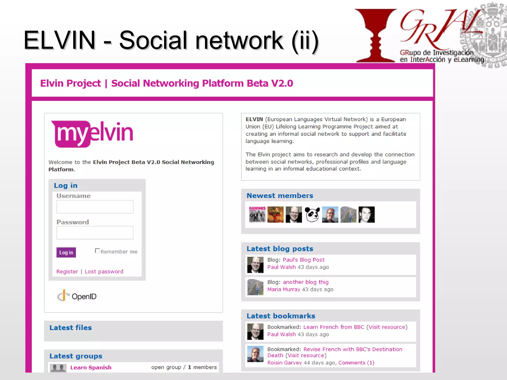ELVIN - Social network (ii) http://grial.usal.es 