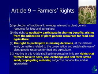 Participatory Plant Breeding, Biodiversity, Genetic Resources, Gender and Climate Changes