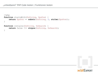 „ untestbaren“ PHP Code testen | include_path 