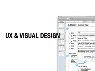 UX & VISUAL DESIGN
 