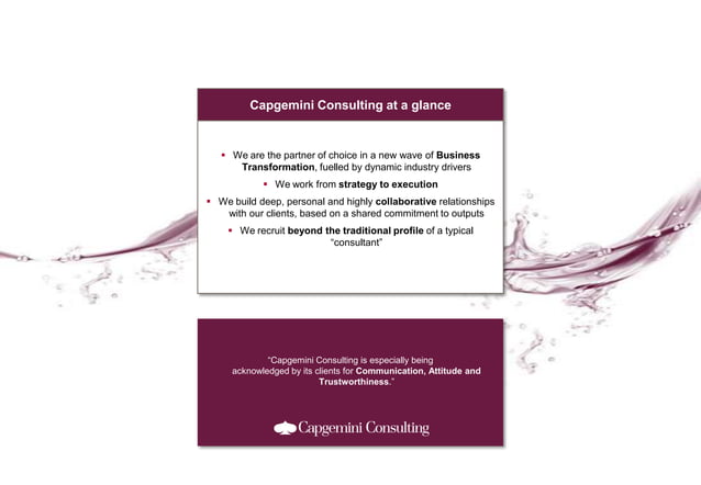 Overview Of Financial Servics Capgemini Consulting PPT