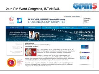 24th PM Word Congress, ISTANBUL  