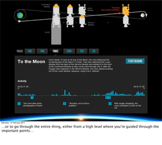 Saturday, 12 February 2011

…or to go through the entire thing, either from a high level where you’re guided through the
important points…
 