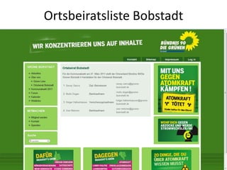 Ortsbeiratsliste Bobstadt