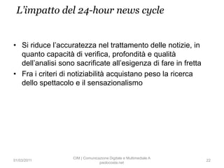 Giornalismo e ipertelevisione. Il caso italiano (5a lezione)