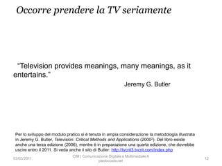 Giornalismo e ipertelevisione. Il caso italiano (6a lezione)