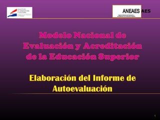 ANEAES
ANEAES
Agencia Nacional de Evaluación y
Acreditación de la Educación Superior

1

 