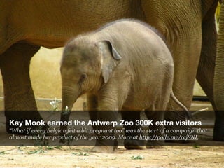 Kay Mook earned the Antwerp Zoo 300K extra visitors
“What if every Belgian felt a bit pregnant too” was the start of a cam...