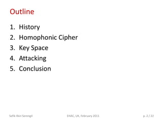 Turkey Cipher Attacking Turkish Texts Encrypted by Homophonic Cipher | PDF