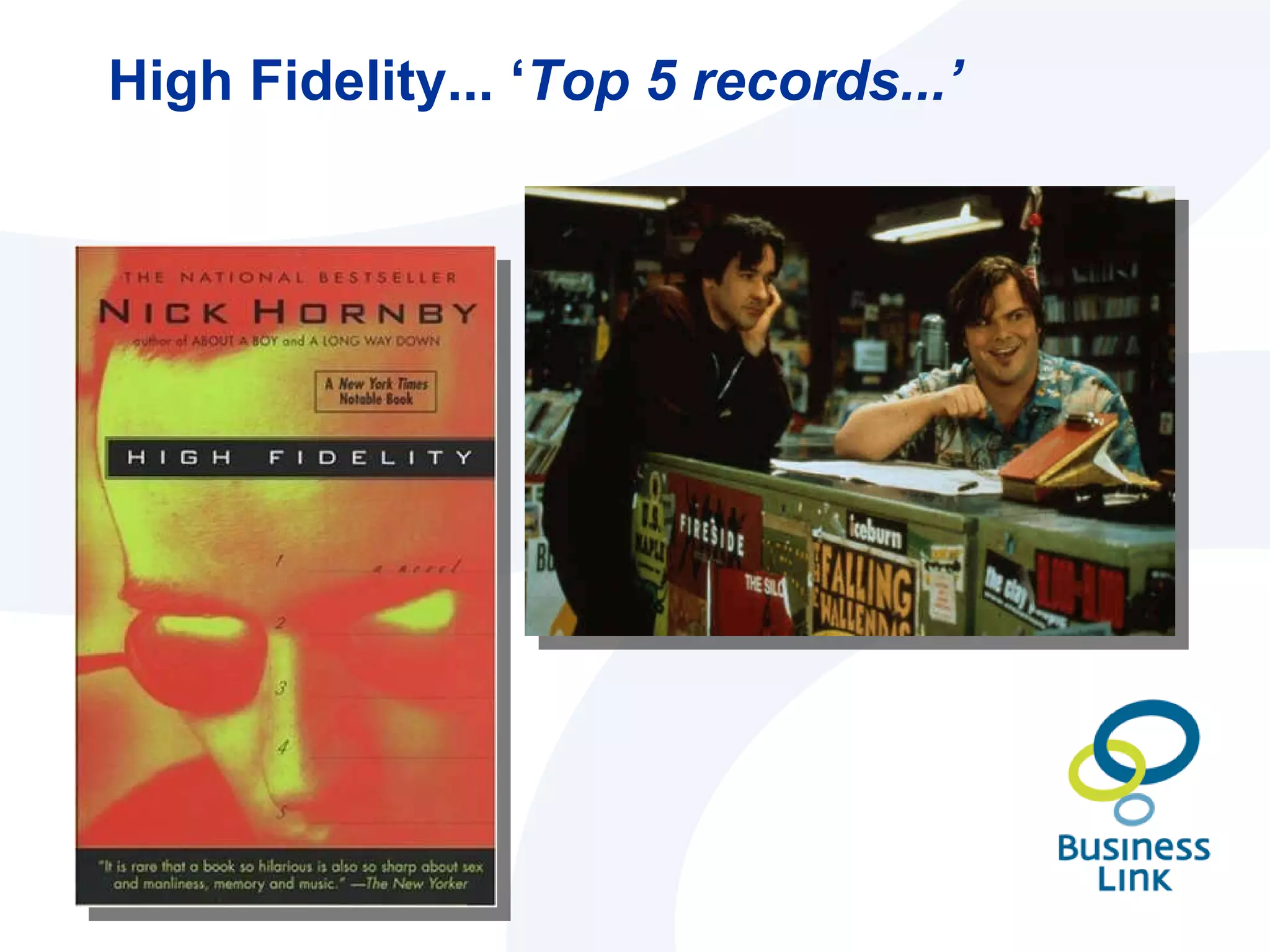 High Fidelity... ‘ Top 5 records...’ 