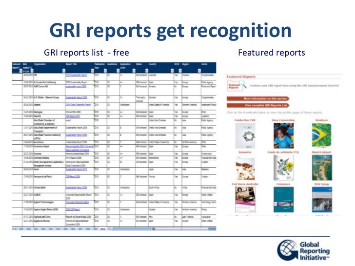 GRI Report Services 2011