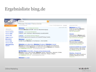Ergebnisliste bing.de




Online-Marketing
 
