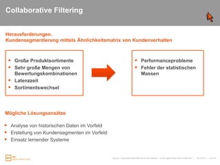 25.03.2010Kunden- / Zielgruppensegmentierung auf der Webseite|   Folie 10EmpfehlungssystemeDefinition und Klassifizierung