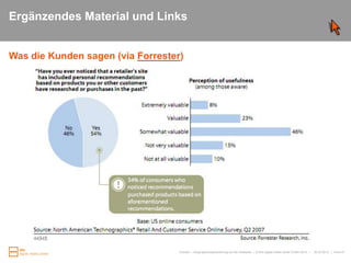 EmpfehlungssystemeArten von Empfehlungssystemen25.03.2010Kunden- / Zielgruppensegmentierung auf der Webseite|   Folie 16EmpfehlungssystemNicht personalisiert PersonalisiertHybrid