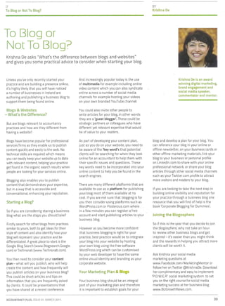To Blog Or Not To Blog - Tips For Accountants