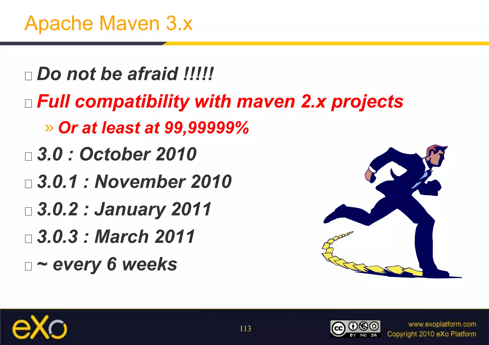 Configuration and PrerequisitesProject version (must be a SNAPSHOT version)Dependencies and plugins versions mustn’t be SNAPSHOTs