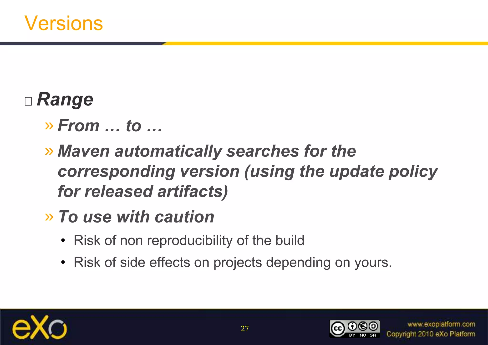 VersionsUse the versions plugin to update all versions of your project and its modulesmvnversions:set –DnewVersion=A.B.C-SNAPSHOT