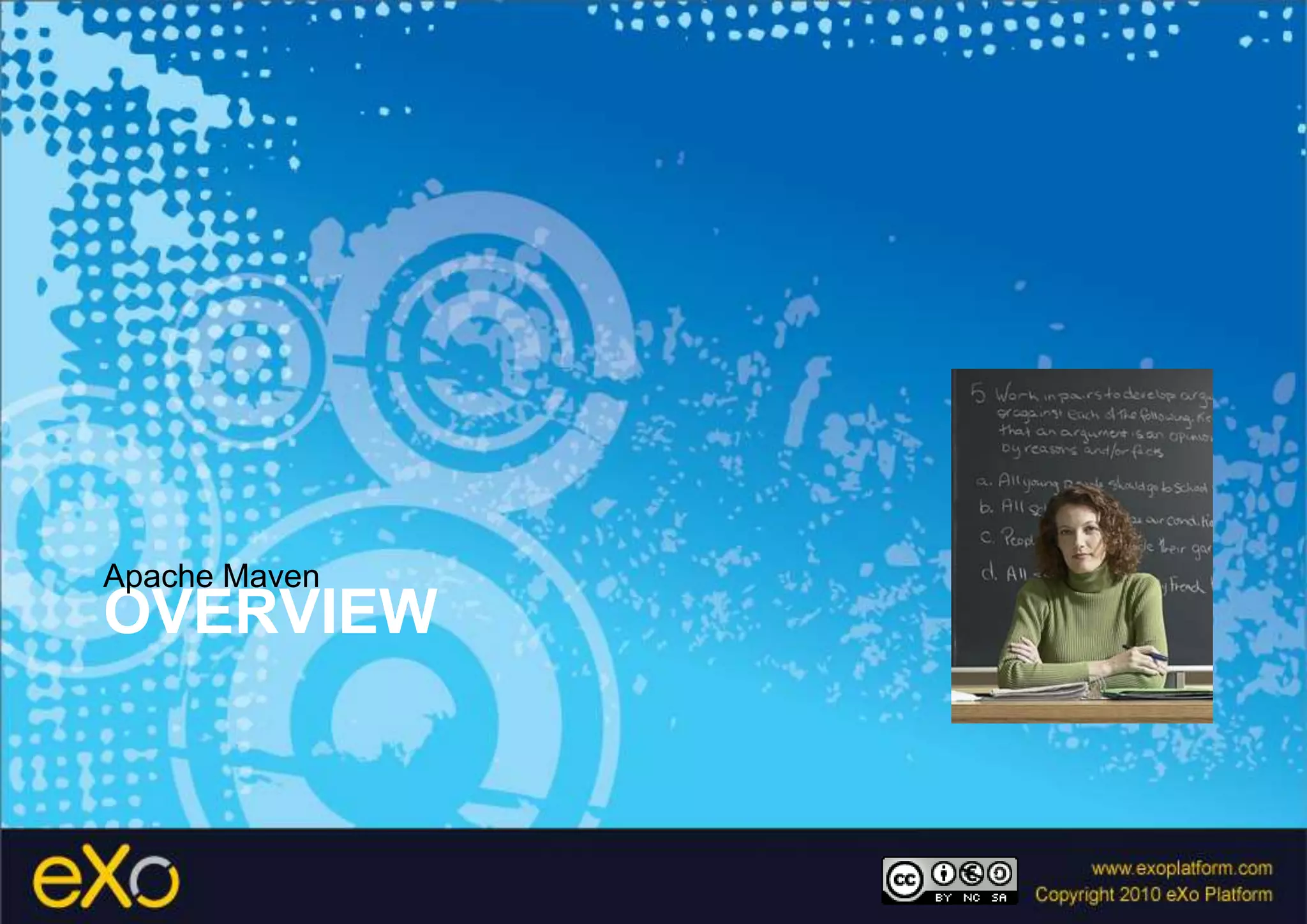 DefinitionApache Maven is a software project management and comprehension tool. Based on the concept of a project object model (POM) Maven can manage a project's build, binaries, reporting and documentation from a central piece of information.