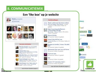 WAAROM ‘LIKEN’ MENSEN EEN FANPAGINA? Kortingen en discounts Bekende personen en celebrities Op de hoogte blijven Contact met gelijkgestemden Plaats om je mening te delenTrots op je organisatie7. WAT VALT ER TE WINNEN?