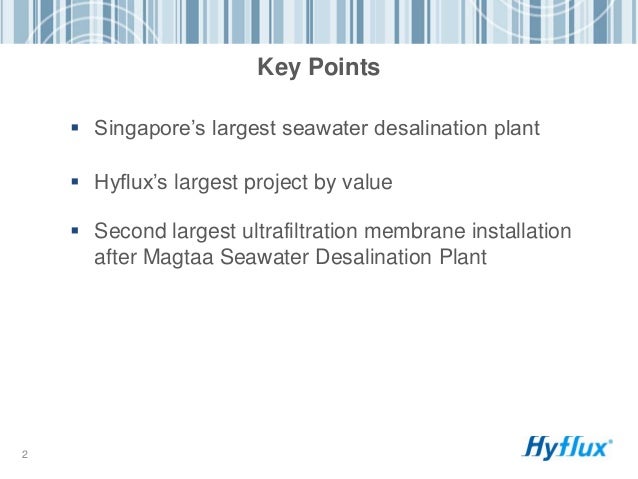Hyflux Named Preferred Bidder For Tuas Ii Desalination Plant Singapo