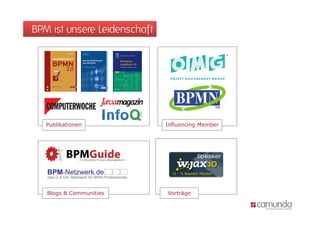 BPM ist unsere Leidenschaft




   Publikationen              Influencing Member




   Blogs & Communities        Vorträge
 