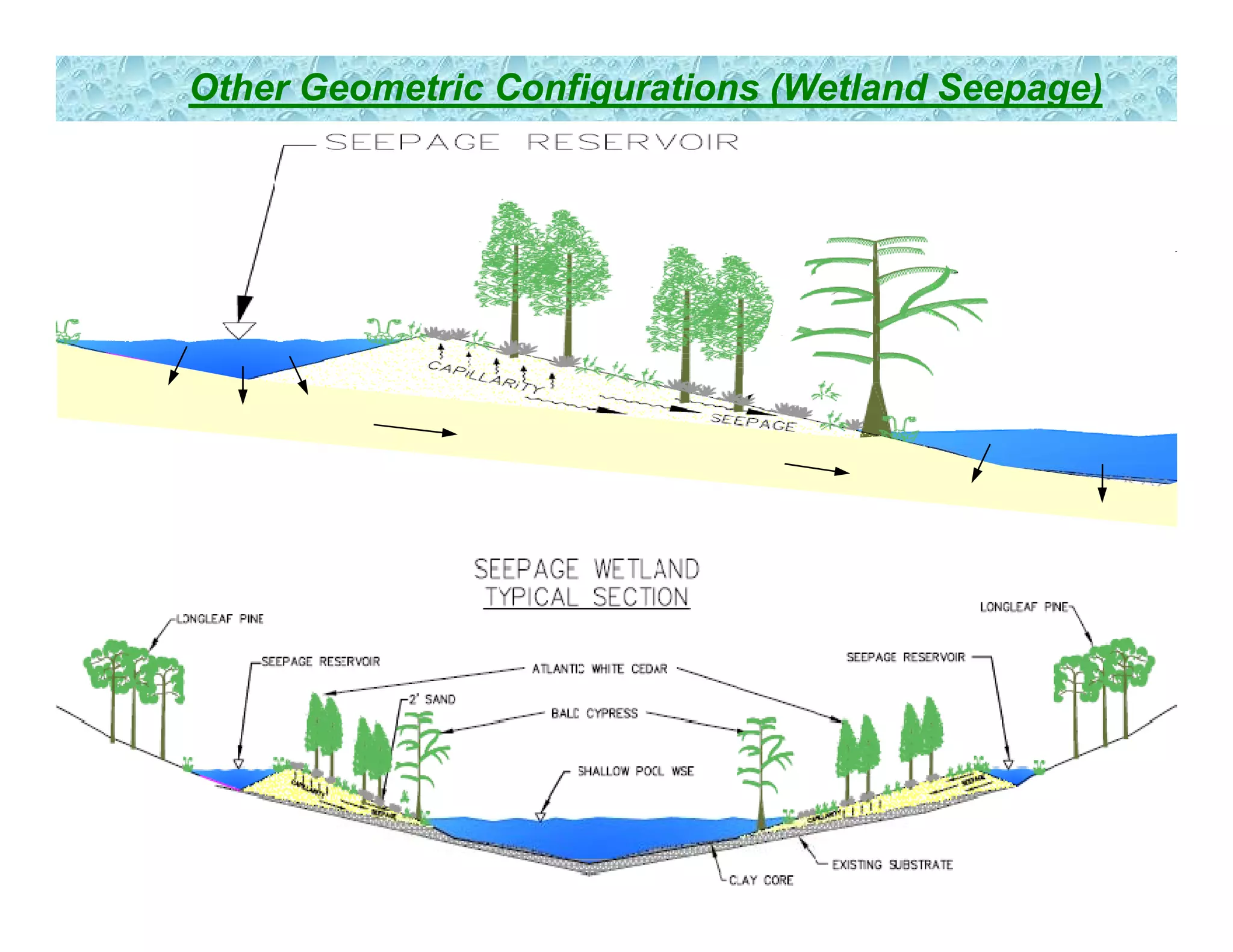 Other Geometric Configurations (Wetland Seepage)Other Geometric Configurations (Wetland Seepage)
 