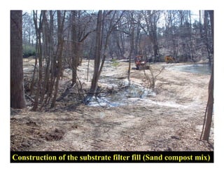 SeepageSeepage BermsBermsConstruction of the substrate filter fill (Sand compost mix)
 