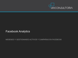 FacebookAnalytics MIDIENDO Y GESTIONANDO ACTIVOS Y CAMPAÑAS EN FACEBOOK 