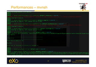 Performances – mvnsh




                       19
 