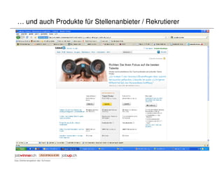 … und auch Produkte für Stellenanbieter / Rekrutierer
 