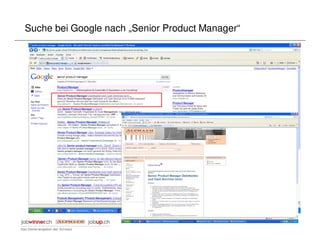 Suche bei Google nach „Senior Product Manager“
 