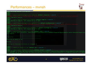 Performances – mvnsh




                       19
 