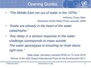 R. Klingbeil, 2011: Water, Scarcity, Climate Change in the Middle East ...