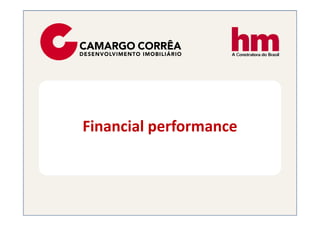 Financial performance
 