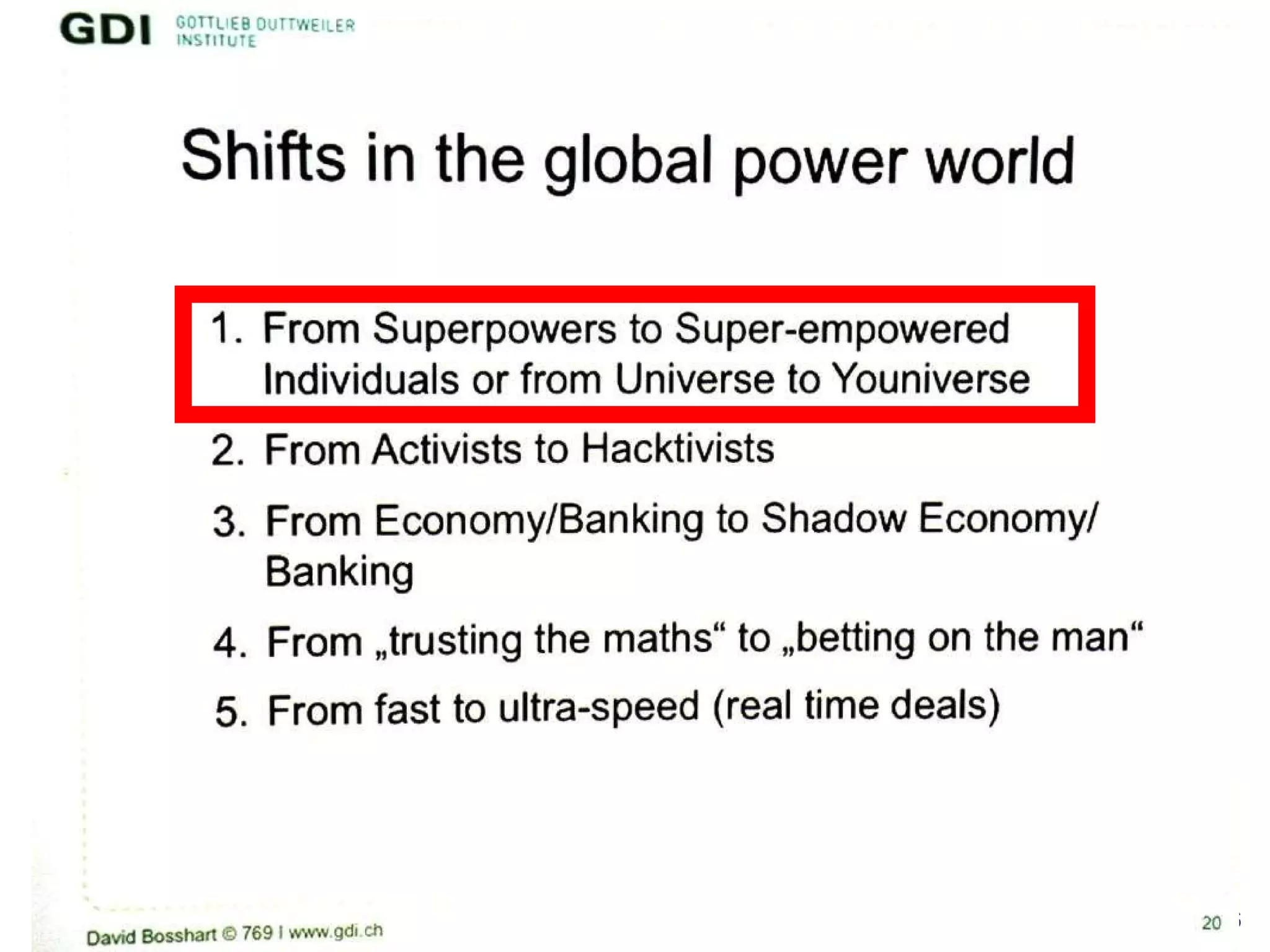 How do we get a full shift in power? 