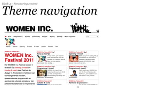Block 4 – Structuring content


Theme navigation




                                23
 