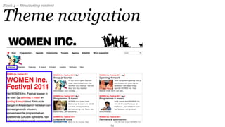 Block 4 – Structuring content


Theme navigation




                                24
 