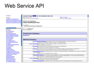 Web Service API
 