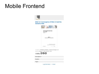 Mobile Frontend
 