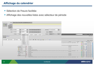 Affichage du calendrier

  Sélection de l'heure facilitée
  Affichage des nouvelles listes avec sélecteur de période




30                                   Confidentiel
 