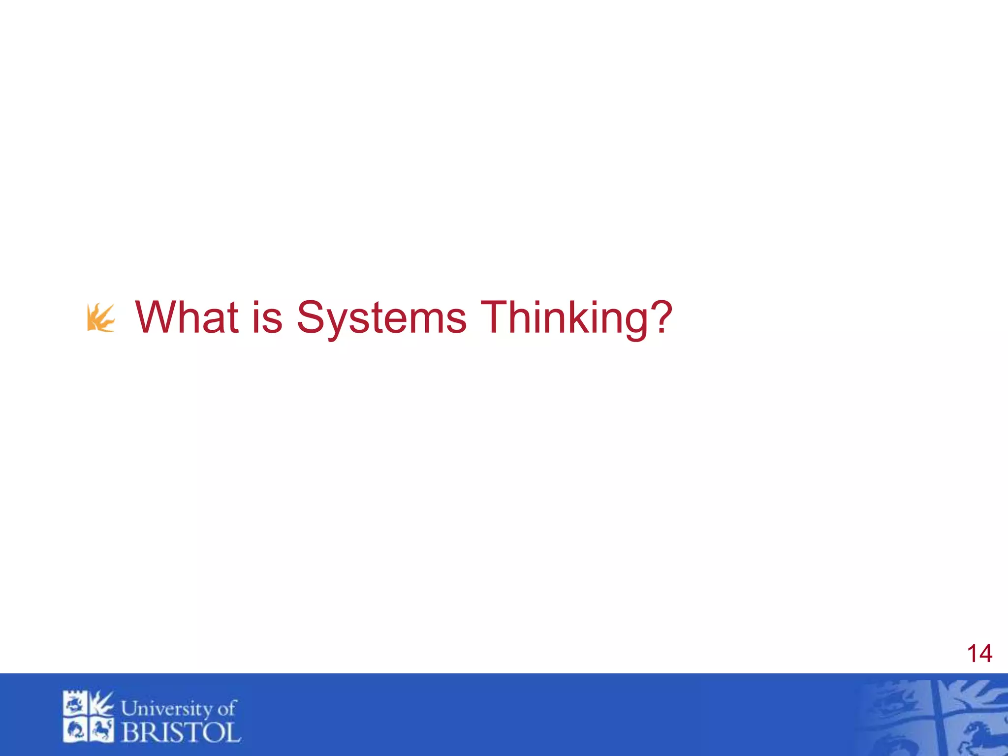 What is Systems Thinking?