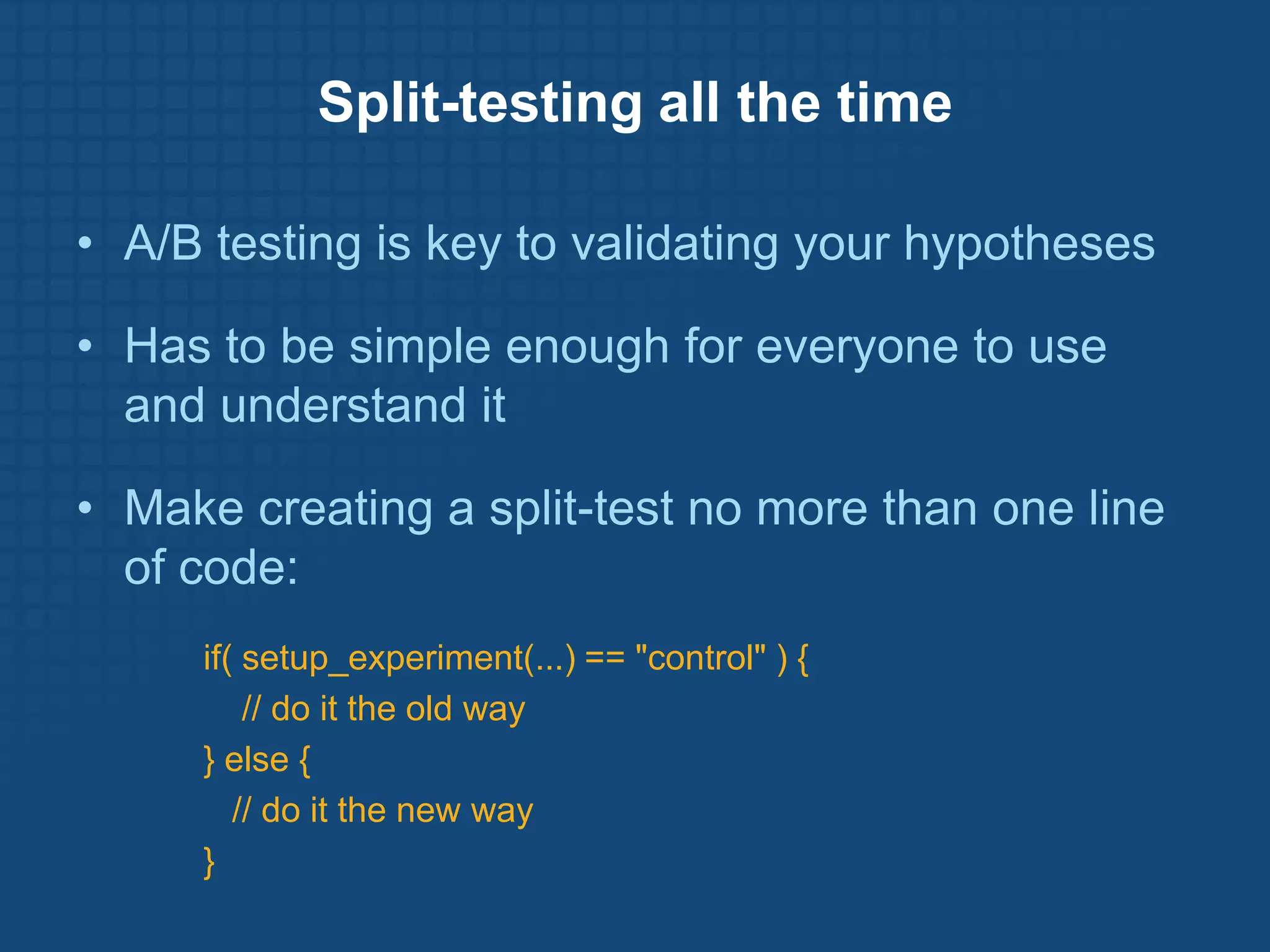 Continuous Deployment PrinciplesHave every problem onceStop the line when anything failsFast response over prevention