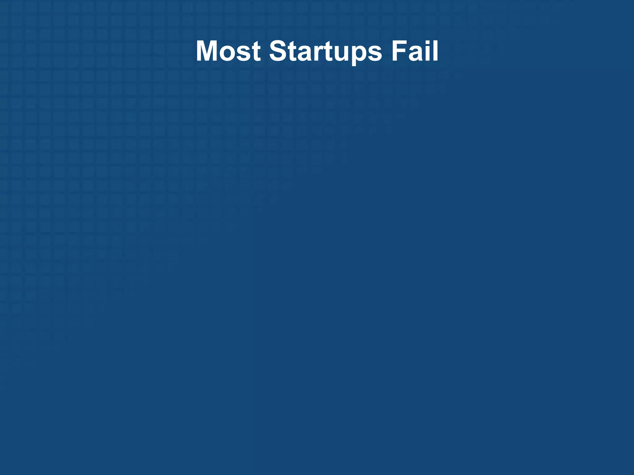 Most Startups Fail